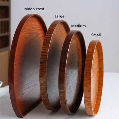 Willow Wood Tray Japanese Circular Round Serving Small Medium Large Moon