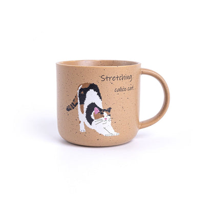 Ceramic Mug | Japanese Mino Ware Neko Cat Handcrafted Coffee Tea Cup