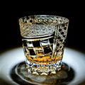 Crystal Whiskey Glass Midnight Motif | Edo Kiriko Hand-Cut Japanese Artisan Drinkware