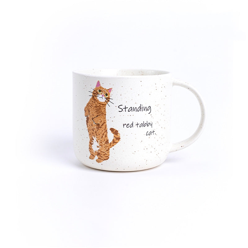 Ceramic Mug | Japanese Mino Ware Neko Cat Handcrafted Coffee Tea Cup