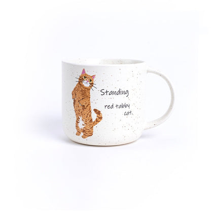 Ceramic Mug | Japanese Mino Ware Neko Cat Handcrafted Coffee Tea Cup