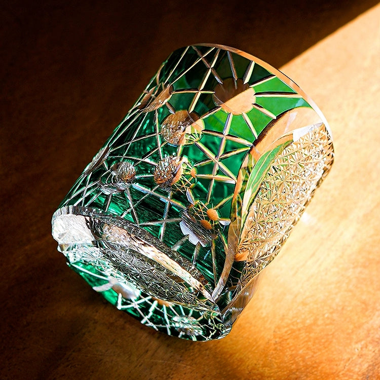 Crystal Whiskey Glass Night Jewel | Edo Kiriko Handcrafted Barware