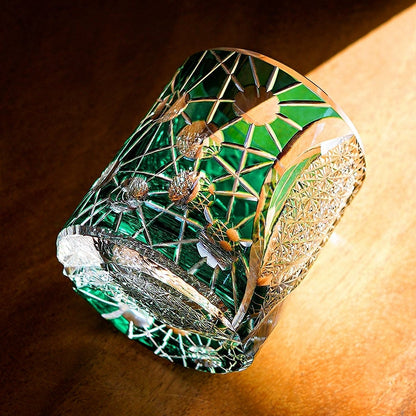 Crystal Whiskey Glass Night Jewel | Edo Kiriko Handcrafted Barware