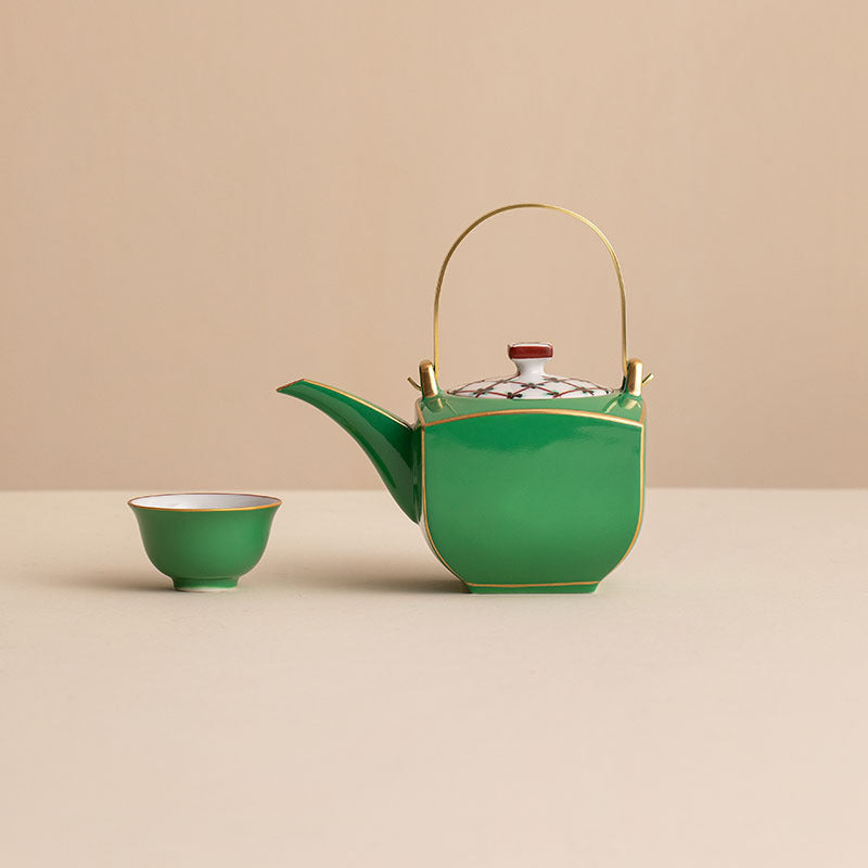 Japanese Ceramic Tea Set Jade Green | Zensho Teapot