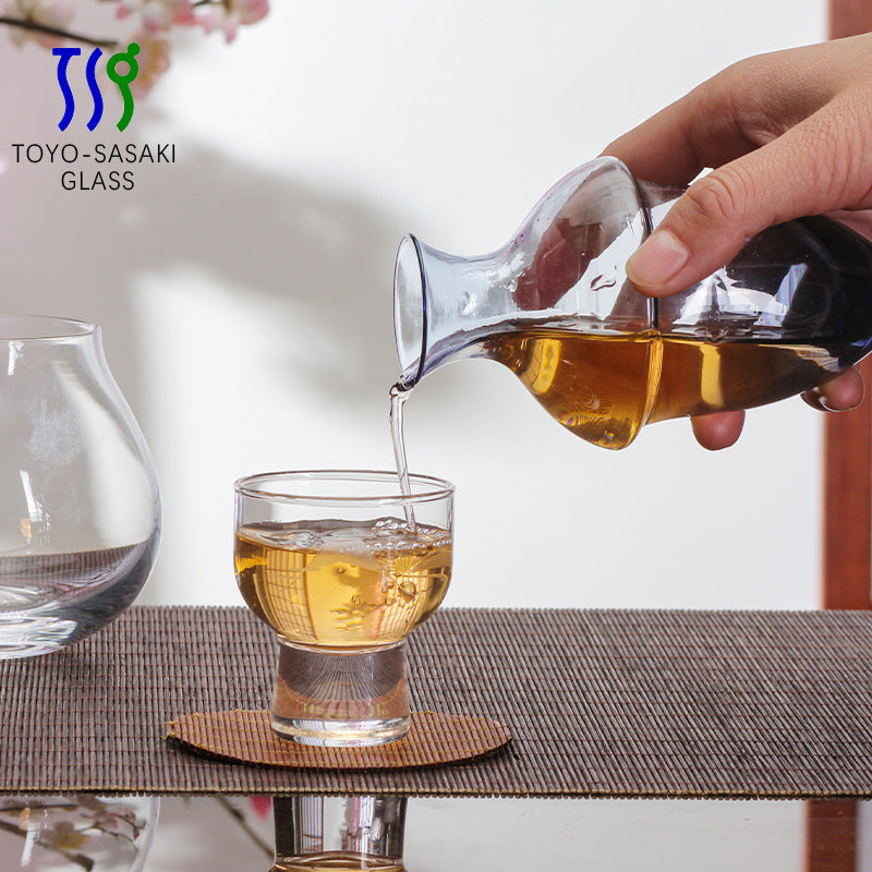 Sake Set Japanese Crystal Glass Decanter Gift Set – Sori Yanagi