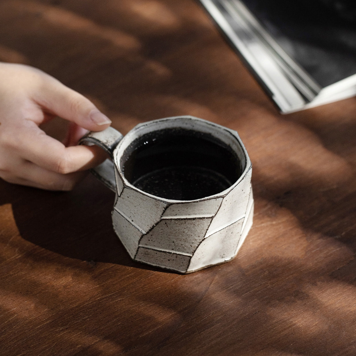 Ceramic Coffee Mug Wabi-Sabi | Shigaraki Ware Handcrafted