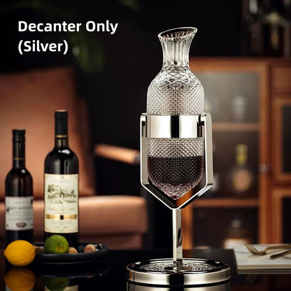 Crystal Wine Decanter Set with Stand & Glasses – Pendulum