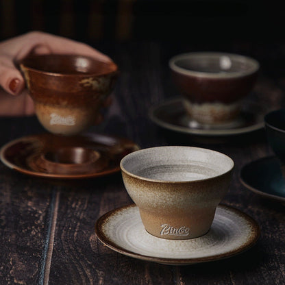 Coffee Cup and Saucer Set – Handcrafted Glazed Ceramic