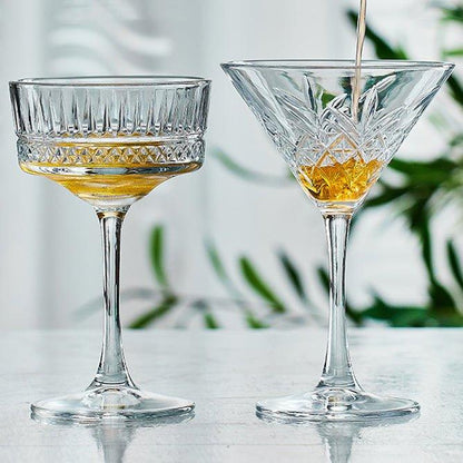 Martini Glasses Set of 2 – Patterned Cocktail Glassware