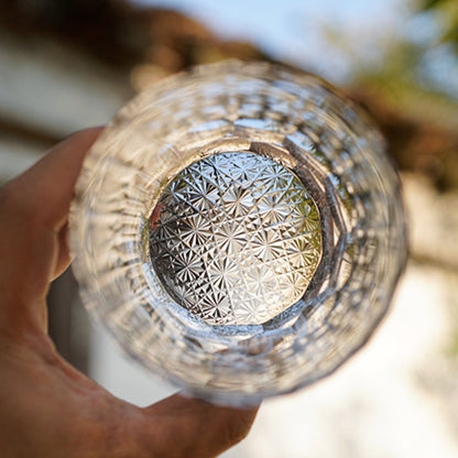 Whiskey Glass Royal Blossom Sakura | Edo Kiriko Handcrafted Crystal