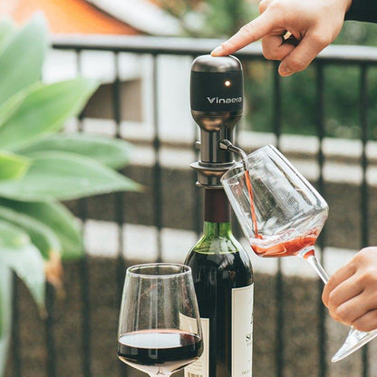 Electric Wine Aerator Pourer – Adjustable Aeration Dispenser