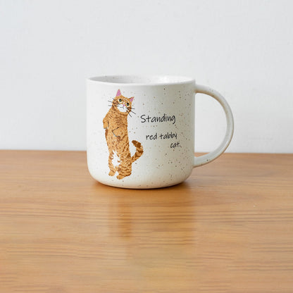 Ceramic Mug | Japanese Mino Ware Neko Cat Handcrafted Coffee Tea Cup
