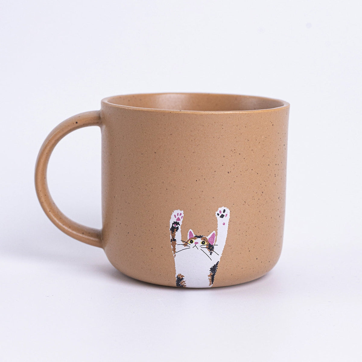 Ceramic Mug | Japanese Mino Ware Neko Cat Handcrafted Coffee Tea Cup