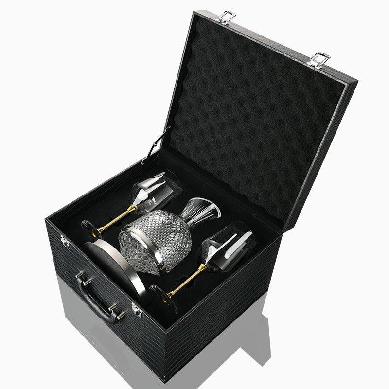 Wine Decanter – 360° Rotating Crystal Hand Blown Luxury