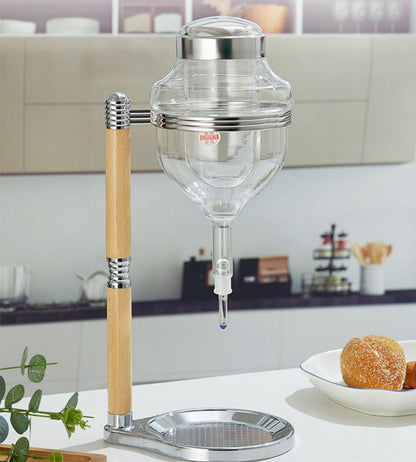 Glass Wine Dispenser Stand Gift Set Silver Gold Rose Straight Hourglass