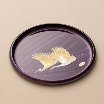 Gold Foil Lacquer Tray – Yamanaka Shikki Shiun Crane Tray
