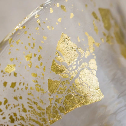 Sake Cup Set – Mt. Fuji Gold Leaf Kinka & Sakura Glass Pair