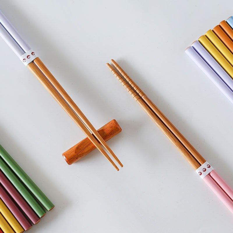Bamboo Chopsticks Set of 6 Pairs – Multi-Color Gift Box