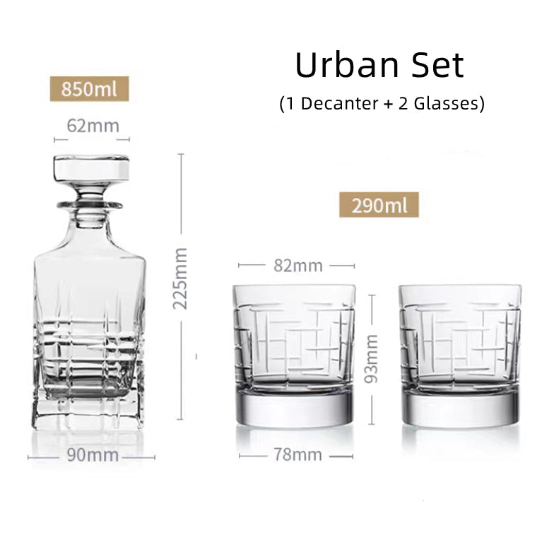 Whiskey Glasses Set Davinci Italian with Decanter – Made in Italy | Urban, Skultura, Touch & Grosseto