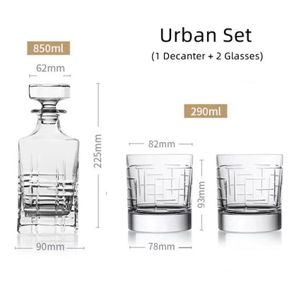 Whiskey Glasses Set Davinci Italian with Decanter – Made in Italy | Urban, Skultura, Touch & Grosseto