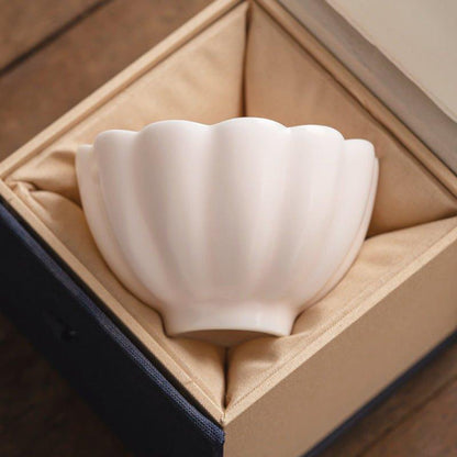 Tea Cup Ceramic Handcrafted Embedded Rose with Saucer Artisan
