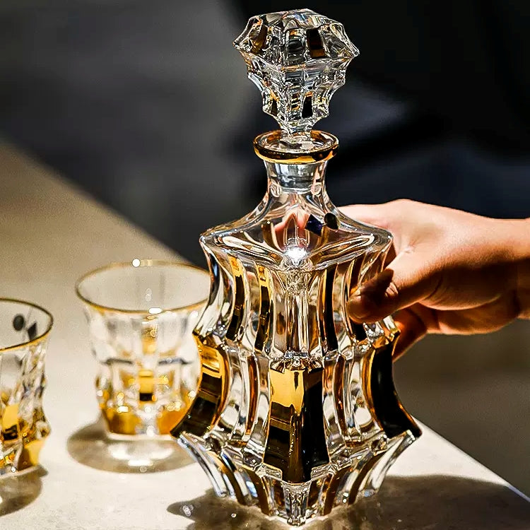 Crystal Whisky Decanter Set – Bohemia Royal Bohemian Glass