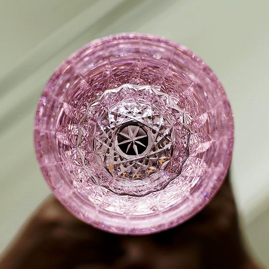 Whiskey Glass Edo Kiriko Multi-Color Cut Crystal Tumbler Set