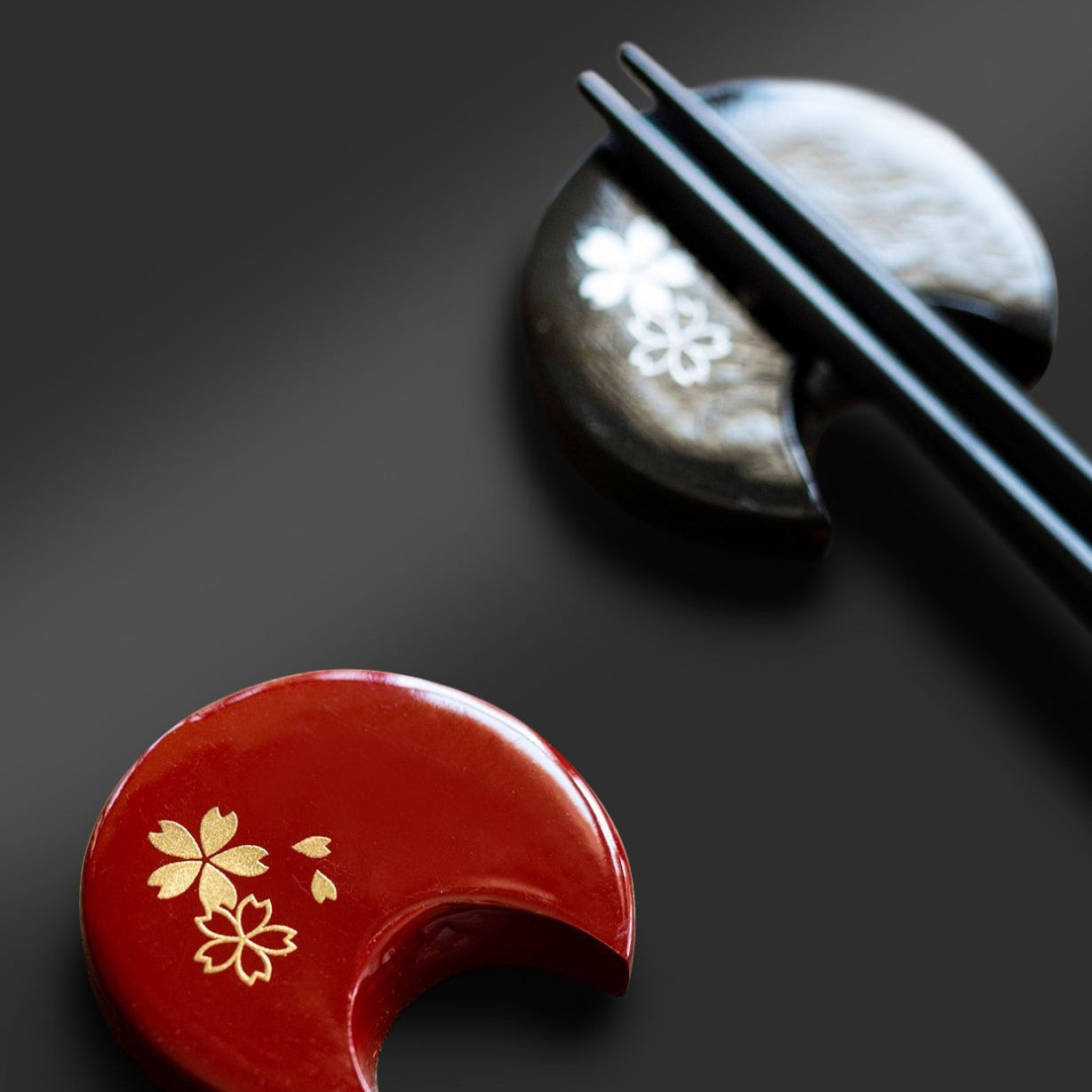 ISSOU Moon Blossom Wooden Chopsticks Wedding Gift Set His Hers