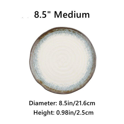 Ceramic Plate | Japanese Mino Ware Kiln-Altered Handcrafted Dinner Plate