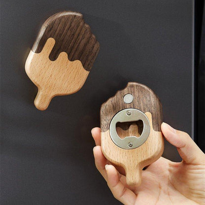 Wooden Bottle Opener – Popsicle Shape Handcrafted Bar Tool