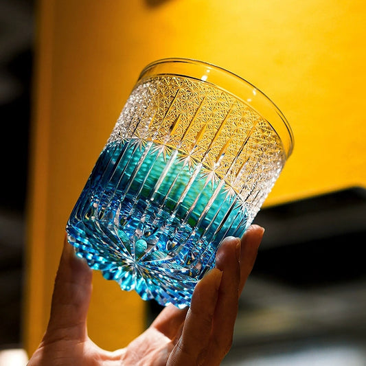 Whiskey Glass Stellar Nexus – Edo Kiriko Handcrafted Crystal