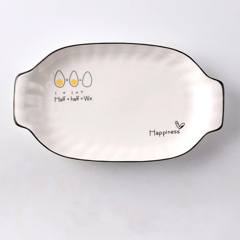 Ceramic Breakfast Plate – Cute Illustrated Honeymoon Gift