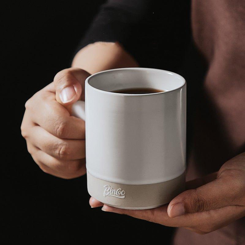 Pour Over Coffee Set Ceramic Single Cup Dripper with Cup & Pot – Black & White Home Brew Kit