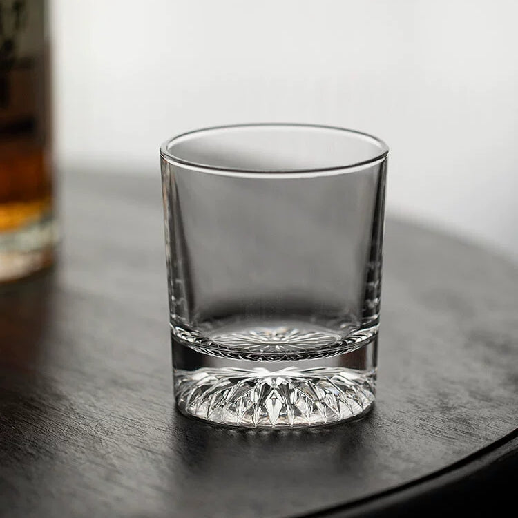Whiskey Glass Set of 6 | Glacier Wide-Bowl Japanese Tumblers