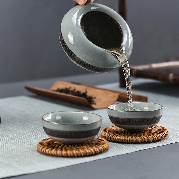 Ruyao Tea Set Ice Crack Glaze | Style A & B Gift Box