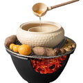 Cast Iron Tea Cooker Stove Set | Wood-Fired Ceramic Pot 2100ml