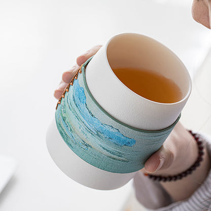 Travel Tea Set with Strainer, Coaster & Carry Bag