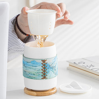 Travel Tea Set with Strainer, Coaster & Carry Bag