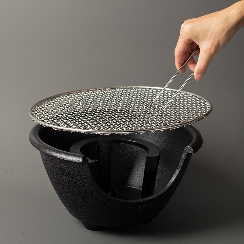 Cast Iron Tea Cooker Stove Set | Wood-Fired Ceramic Pot 2100ml