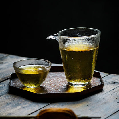 Glass Tea Pitcher Golden Rim Chahai Fair Cup 200ml