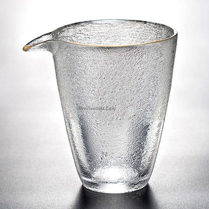 Glass Tea Pitcher Golden Rim Chahai Fair Cup 200ml