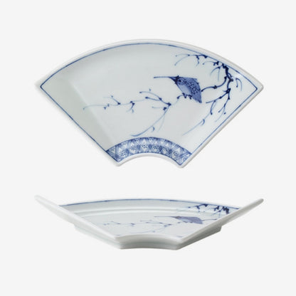Japanese Ceramic Plate – Arita Ware Edanagi Blue Bird