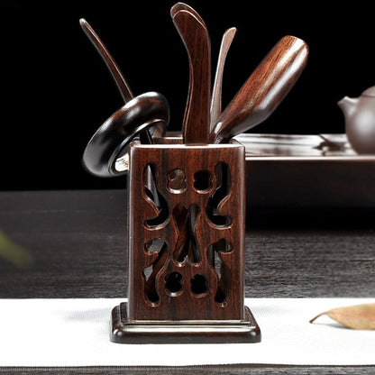 Gongfu Tea Utensil Set Six Gentlemen Black Hollow