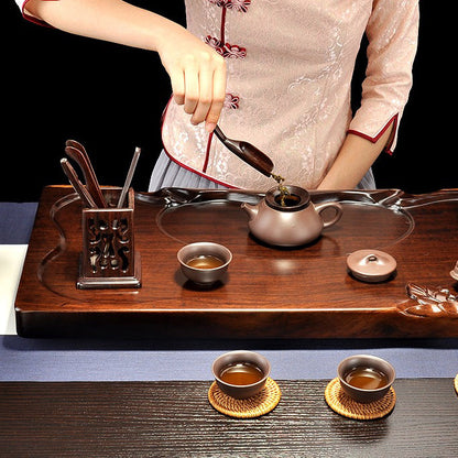 Gongfu Tea Utensil Set Six Gentlemen Black Hollow