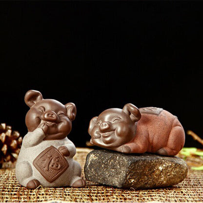 Pig Tea Pet Porcelain | Chinese Gongfu Tea Table Figurine