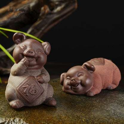 Pig Tea Pet Porcelain | Chinese Gongfu Tea Table Figurine