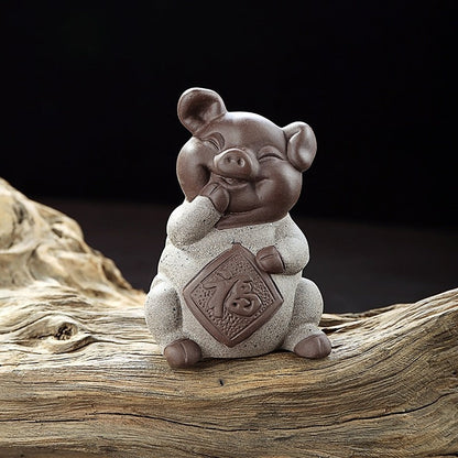 Pig Tea Pet Porcelain | Chinese Gongfu Tea Table Figurine