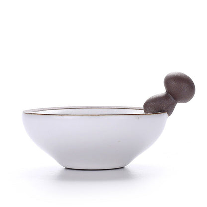 Ge Kiln Ceramic Tea Strainer with Holder 8 Styles