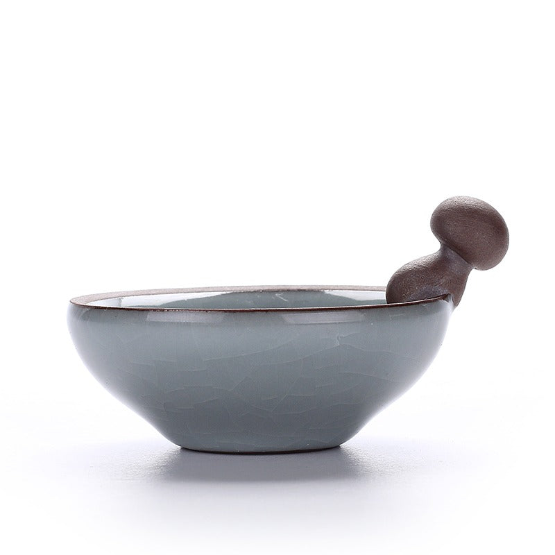 Ge Kiln Ceramic Tea Strainer with Holder 8 Styles