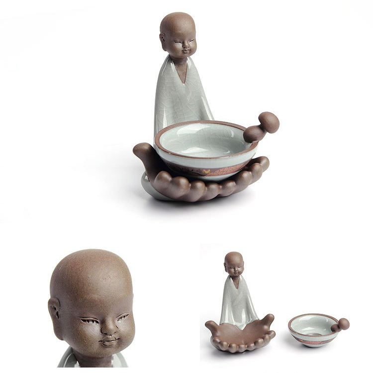 Ge Kiln Ceramic Tea Strainer with Holder 8 Styles